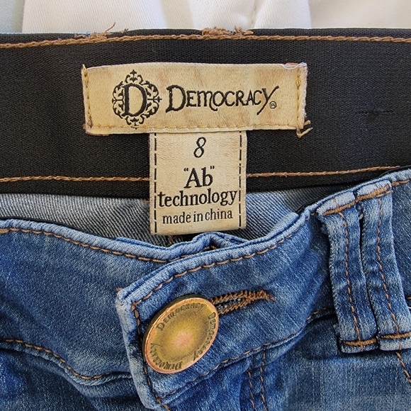 Democracy Ab Technology Ankle Distressed Mid Rise Jeans Size 8 - Picture 9 of 9